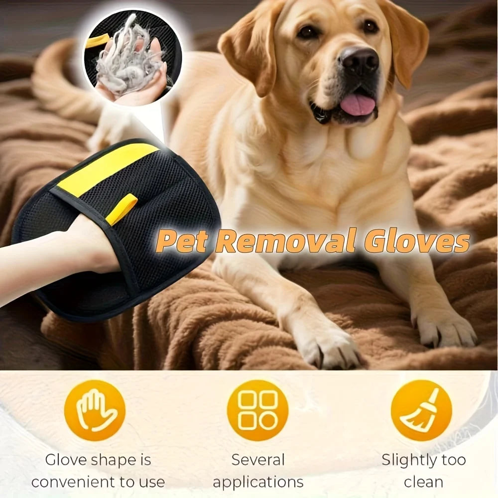 Pet Hair Removal Gloves Brush large and small