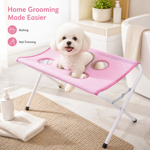Pet Foldable Bathing Stand, Cat Dog Bathing Rack